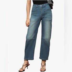 Evaless high waisted barrel jeans